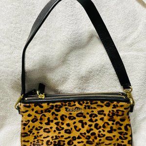 Fossil leopard print clutch with strap